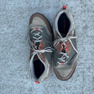 Merrell mens size 14 J95233 Burnt Rock travel suede lace up travel hiking shoes